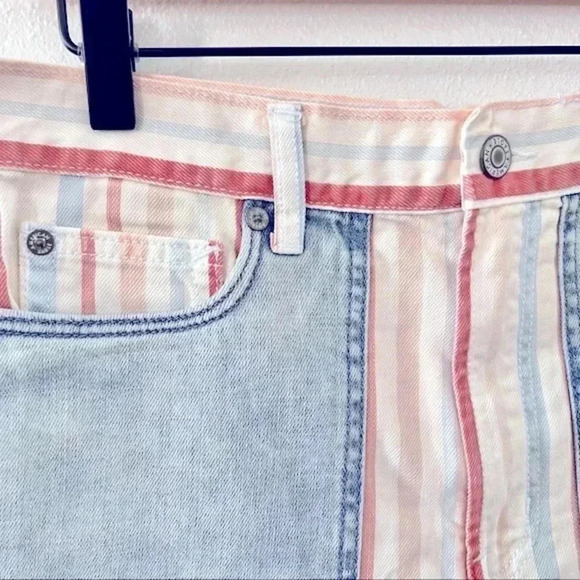 American Eagle Striped High Waisted Shorts - Picture 4 of 5